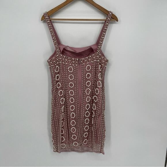 LPA Lelia beaded Mini dress bubble pink - M - Picture 7 of 11